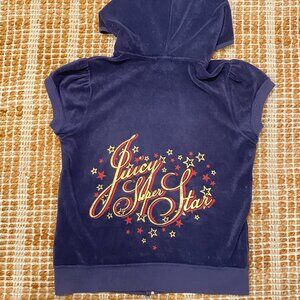 Juicy Couture "Juicy Super Star" Terry Cloth Short Sleeve Sweater